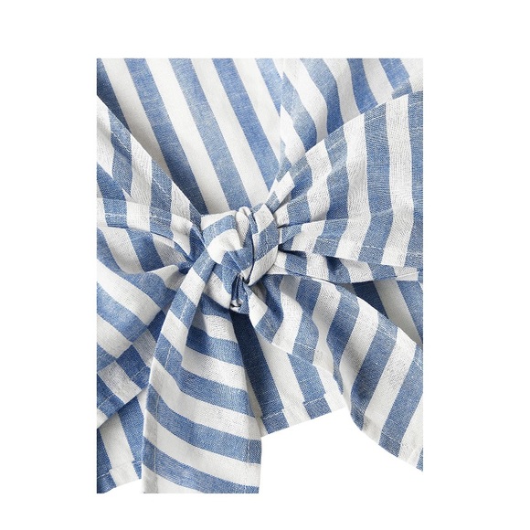 NWOT 2PieceOutfit Striped KnotFront CropTop Shorts - Picture 4 of 6